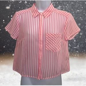 Timing Pink Striped Blouse
